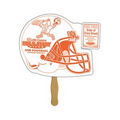 Helmet Stock Shape Coupon Fan w/ Wood Handle